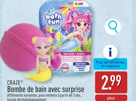 Offre: Bombe de bain avec surprise