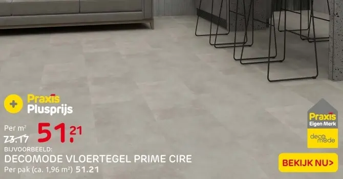 Aanbieding: Decomode vloertegel prime cire