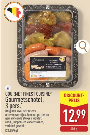 Aanbieding: Gourmetschotel, 3 pers.