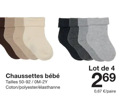 Offre: Chaussettes bébé