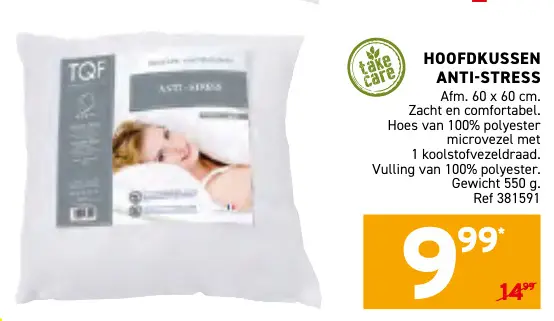 Promotie: Hoofdkussen anti-stress