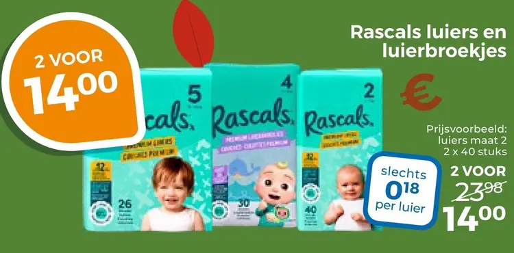 Aanbieding: Rascals Luiers en luierbroekjes