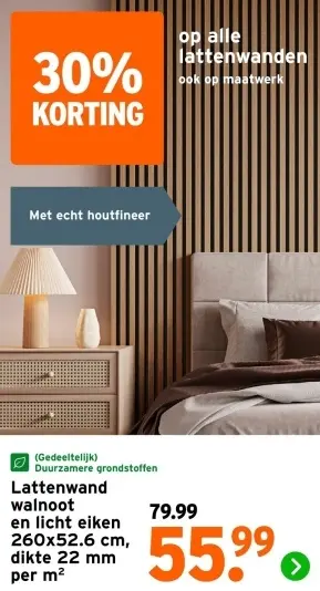 Aanbieding: Alle lattenwanden