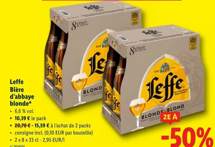 Offre: Leffe Bière d'abbaye blonde