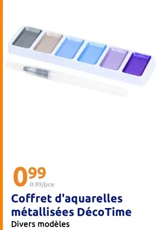 Offre: Coffret d'aquarelles métallisées DécoTime