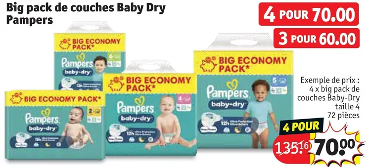Offre: Big pack de couches Baby Dry