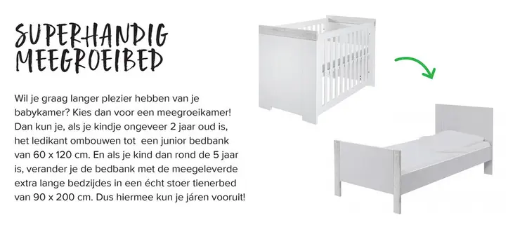 Aanbieding: Meegroeibed