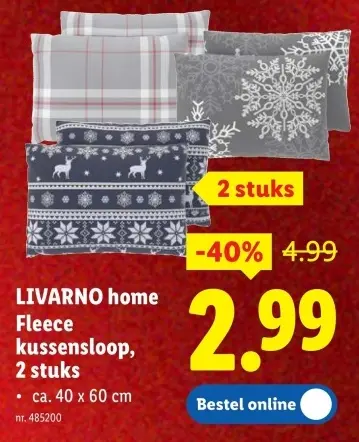 Promotie: Fleece kussensloop