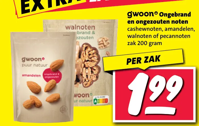 Aanbieding: Ongebrand en ongezouten noten