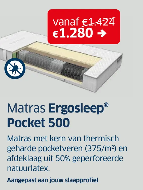 Promotie: Matras Ergosleep® Pocket 500