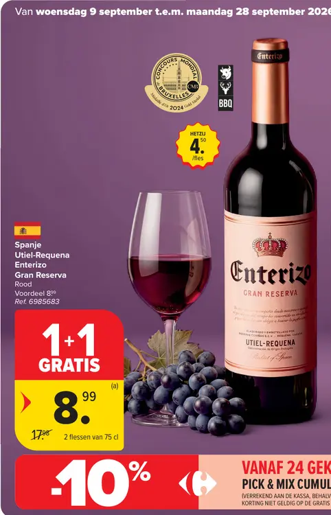 Promotie: Enterizo Gran Reserva Rood
