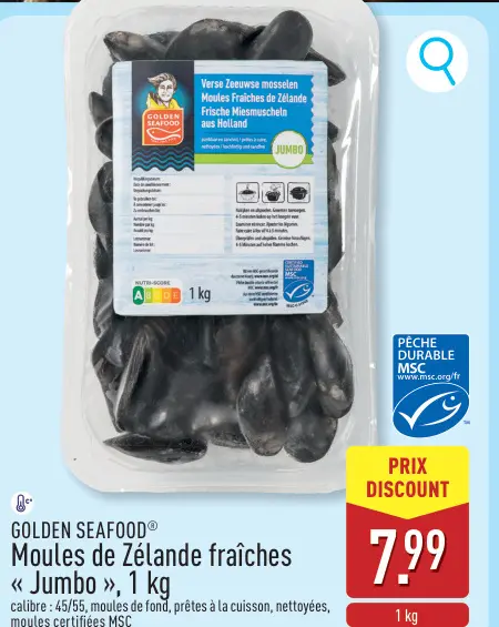 Offre: Moules de Zélande fraîches 