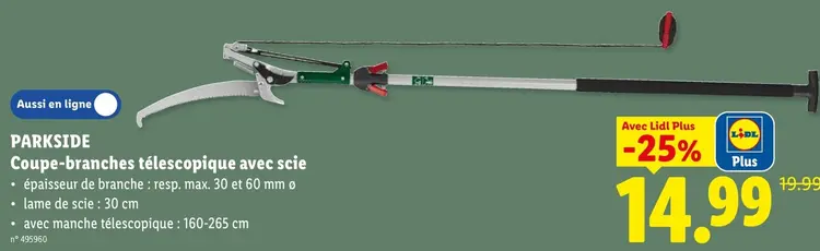 Offre: Coupe-branches télescopique avec scie