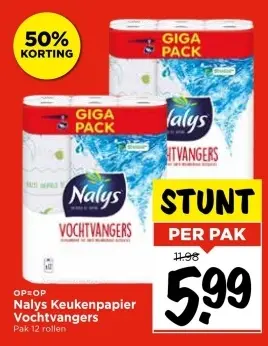 Aanbieding: Nalys Keukenpapier Vochtvangers