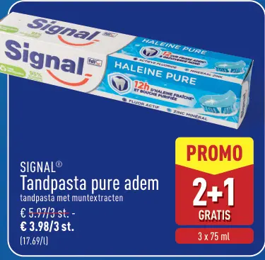 Promotie: Tandpasta pure adem