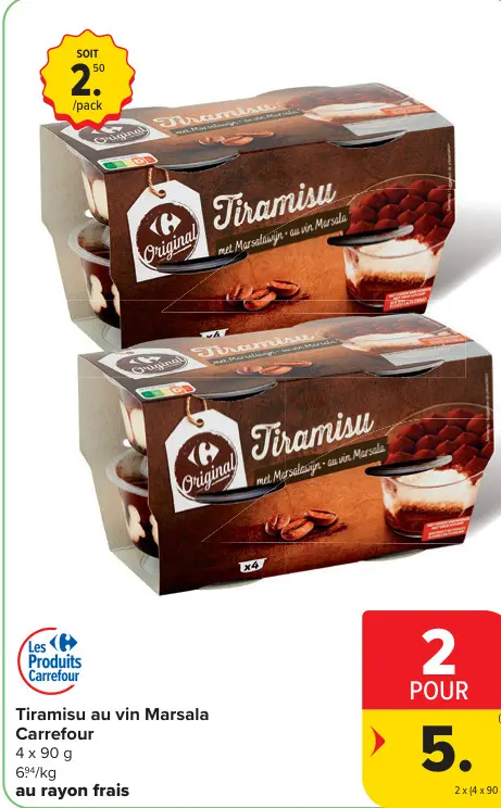 Offre: Tiramisu au vin Marsala
