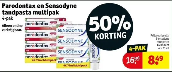 Aanbieding: Parodontax en Sensodyne tandpasta multipak
