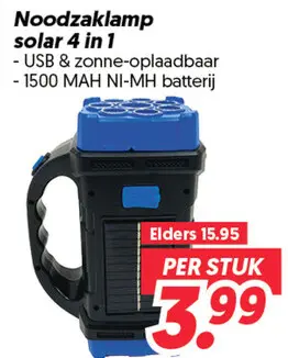 Noodzaklamp solar 4 in 1