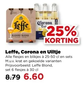 Aanbieding: Leffe, Corona en Uiltje