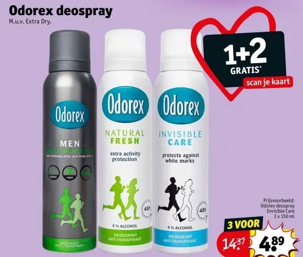 Aanbieding: Odorex deospray