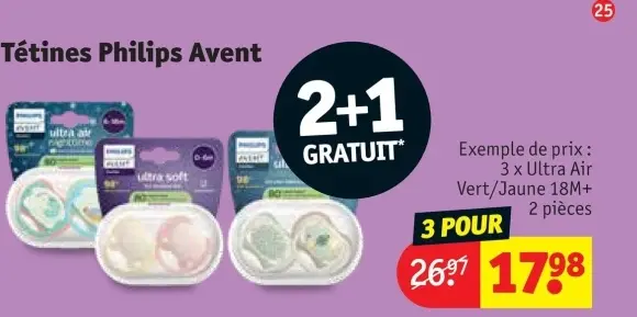 Offre: Tétines Philips Avent