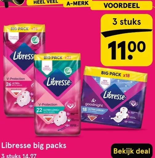 Aanbieding: Libresse big packs