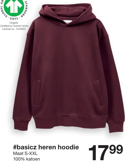 Aanbieding: #basicz Heren hoodie