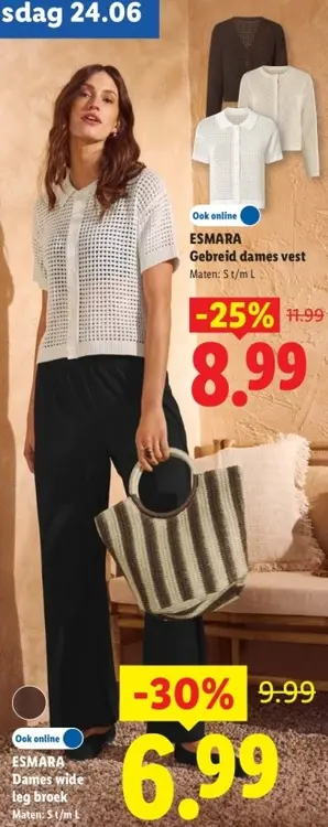 Aanbieding: Dames wide leg broek