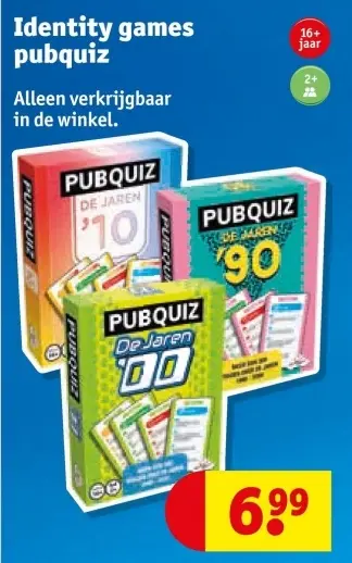 Aanbieding: Identity games pubquiz