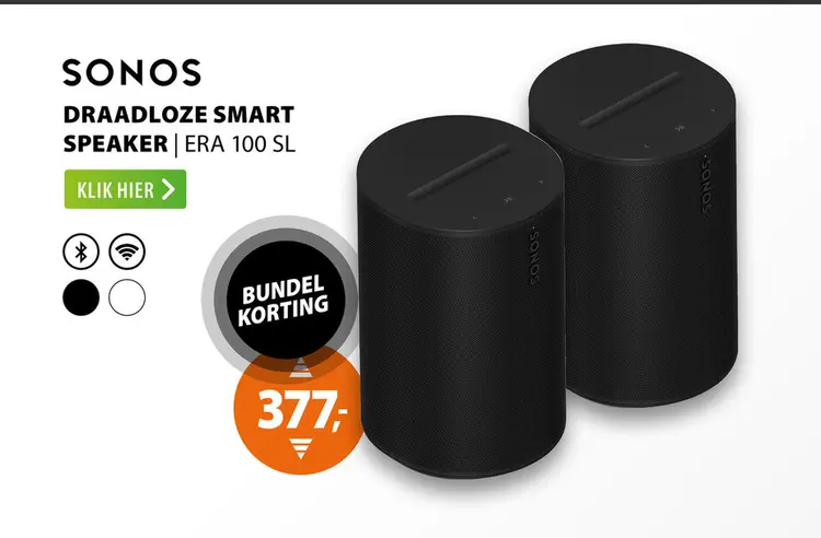 Aanbieding: Sonos Era 100 SL Zwart