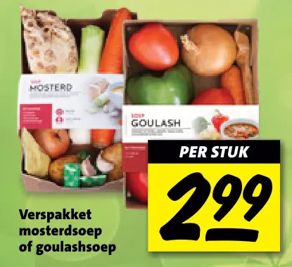 Aanbieding: Verspakket mosterdsoep of goulashsoep