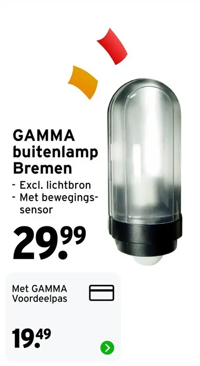 Aanbieding: GAMMA buitenlamp Bremen