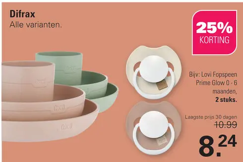 Aanbieding: Difrax alle varianten