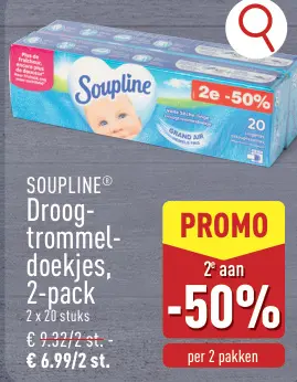 Aanbieding: Droogtrommeldoekjes, 2-pack
