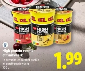 Aanbieding: High protein vanille- of fruitkwark