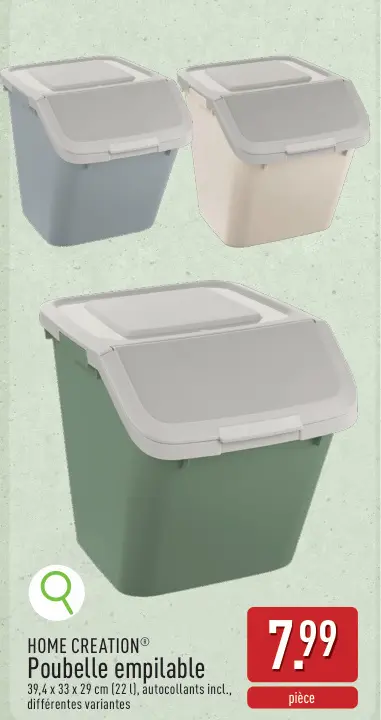 Offre: Poubelle empilable