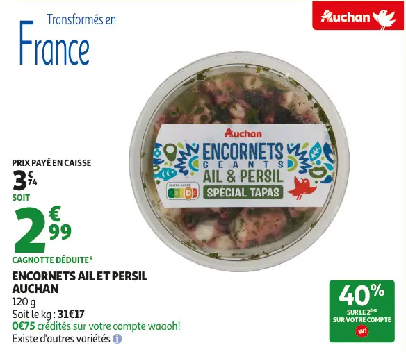 Offre: Encornets ail et persil