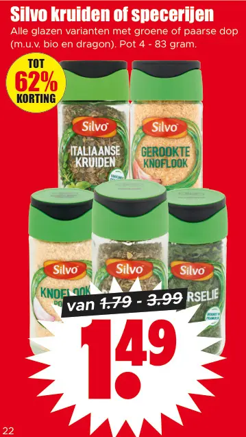 Aanbieding: Silvo kruiden of specerijen