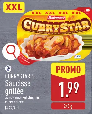 Offre: CURRYSTAR Saucisse grillée