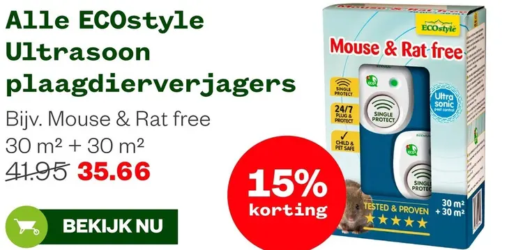 Aanbieding: Ultrasoon plaagdierverjagers