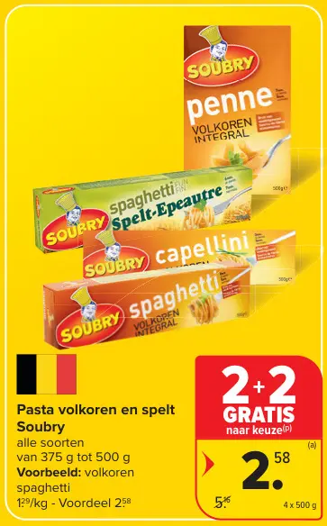 Promotie: Pasta volkoren en spelt