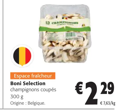 Offre: champignons coupés