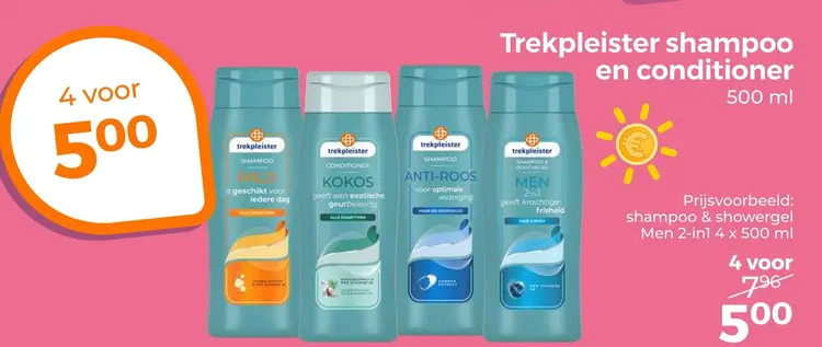 Aanbieding: Trekpleister shampoo en conditioner