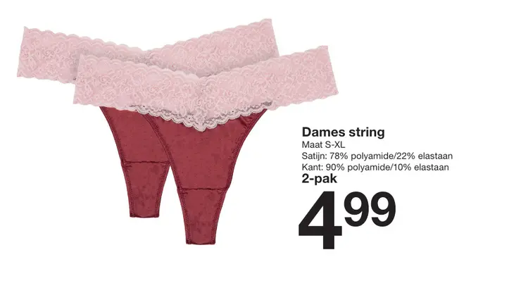 Promotie: Dames string