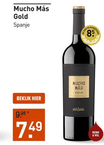 Aanbieding: Mucho Más Gold 75CL
