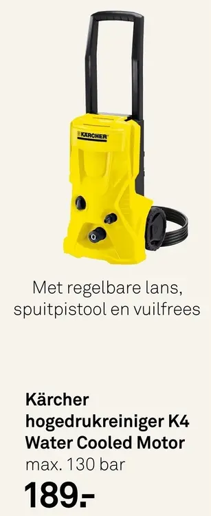 Aanbieding: Hogedrukreiniger K4 Water Cooled Motor