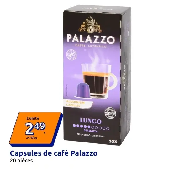 Offre: Capsules de café Palazzo