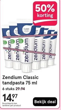 Aanbieding: Zendium Classic tandpasta