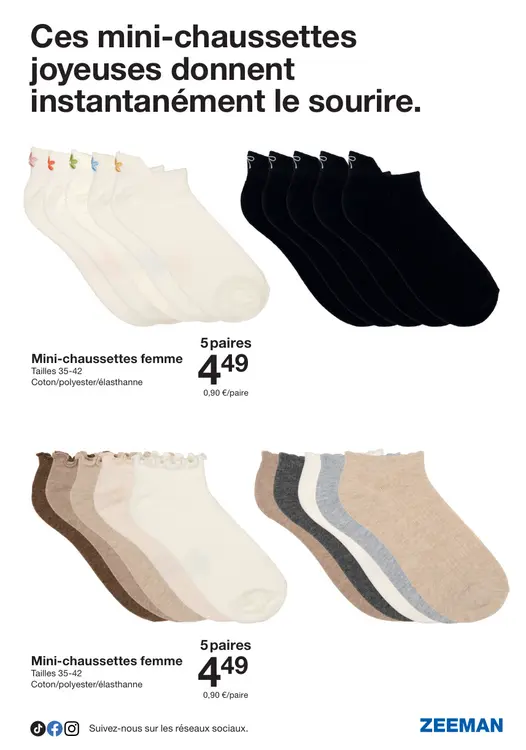 Offre: Mini-chaussettes femme