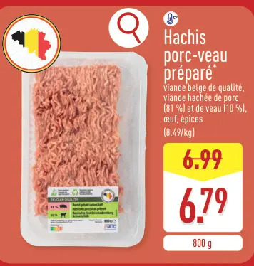 Offre: Hachis porc-veau préparé